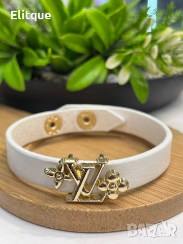 гривна от естествена кожа louis vuitton fendi prada , снимка 12 - Гривни - 52907656