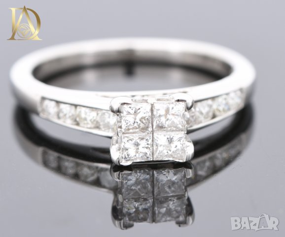 Нов Златен Пръстен с 0.74кт Естествени Диаманти