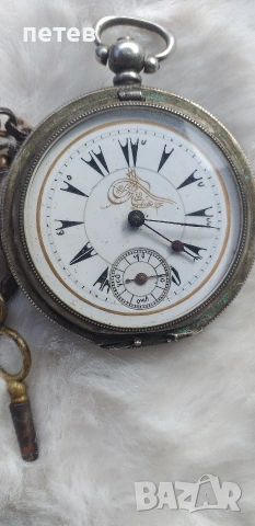джобен часовник. стар часовник. сребърен джобен часовник., снимка 5 - Антикварни и старинни предмети - 53481378