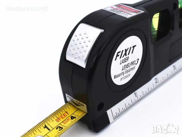 Прецизен лазерен нивелир с 2,5 м ролетка, лазер, 3 LED режима, USB, снимка 6 - Друга електроника - 50574964