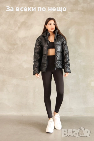 Дамско Черно Зимно Яке Код S14, снимка 2 - Якета - 52393695