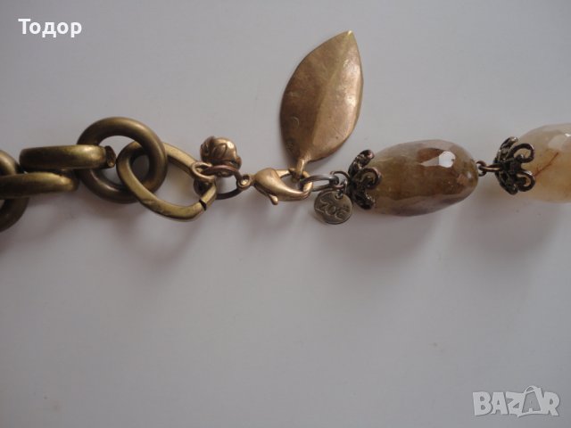Уникално колие бронз и камъни ZOE, снимка 5 - Колиета, медальони, синджири - 43239912