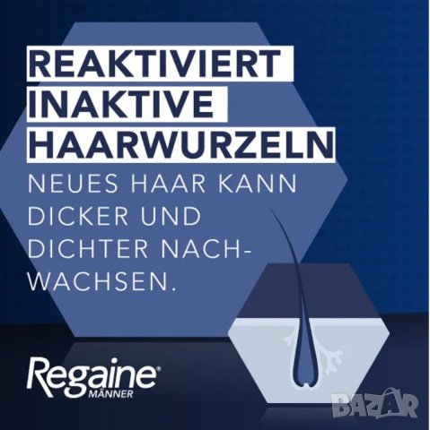 Regaine/Rogaine Minoxidil Пяна която подпомага разтежа на коса и брада, снимка 5 - Продукти за коса - 33410711