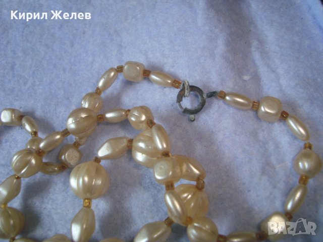 СТАРО ПЕРЛЕН ТИП РЕТРО КОЛИЕ АР НУВО СТИЛ ГЕРДАН ОГЪРЛИЦА 29091, снимка 6 - Антикварни и старинни предмети - 37657167