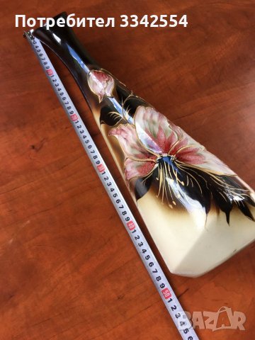 ПОРЦЕЛАН ВАЗА РИСУВАНА КРАСОТА ОГРОМНА, снимка 6 - Вази - 38039383