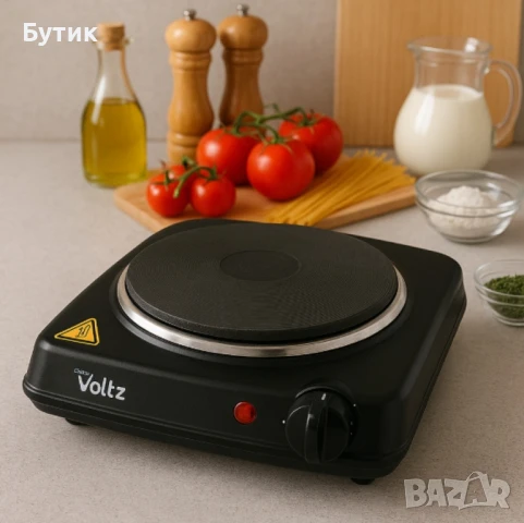 Котлон Voltz, 1500W, Чугунена плоча 185мм., Черен, снимка 5 - Котлони - 50212552