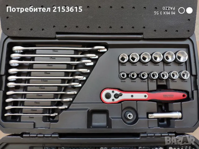 Teng tools тенг гидория 1/4 , 3/8 , 1/2 98 части вложки ключове битове комплект хром ванадий, снимка 4 - Куфари с инструменти - 48557064