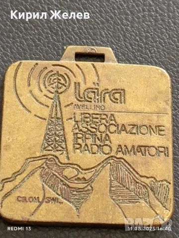 Медал СВОБОДНА ИРПИНСКА ОРГАНИЗАЦИЯ на РАДИОЛЮБИТЕЛИ ИТАЛИЯ 27077, снимка 3 - Антикварни и старинни предмети - 51329863