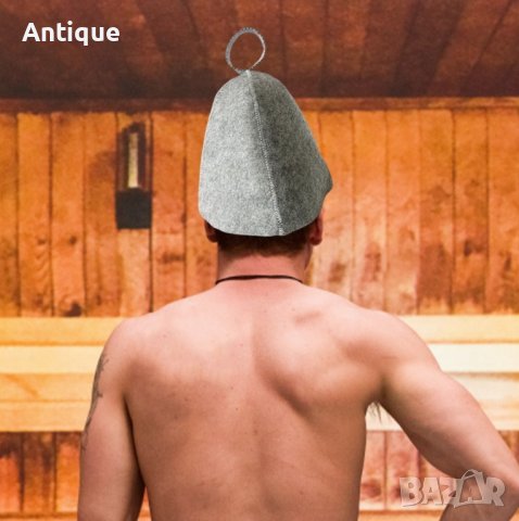 Шапка за сауна и парна баня от 100% вълна, снимка 2 - Шапки - 43301428