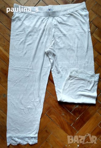 Бяло долнище (за пижама) с дантела "Zizzi"® / голям размер , снимка 2 - Пижами - 36620465