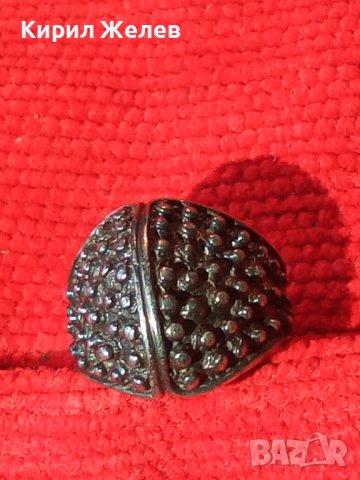 СТАРИНЕН СРЕБЪРЕН ПРЪСТЕН ВИСОКА ПРОБА ОКСИДИРАНО СРЕБРО ГРАНУЛАЦИЯ МАЙСТОРСКИ ВИНТИДЖ 24666, снимка 16 - Антикварни и старинни предмети - 34628458
