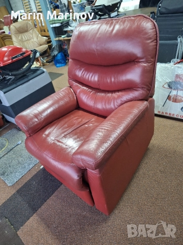 Кожено релакс кресло , снимка 2 - Дивани и мека мебел - 51816095