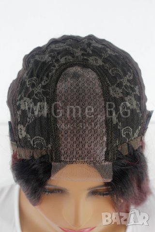 Дълга червена перука с черни корени Сидни, снимка 2 - Аксесоари за коса - 38012303