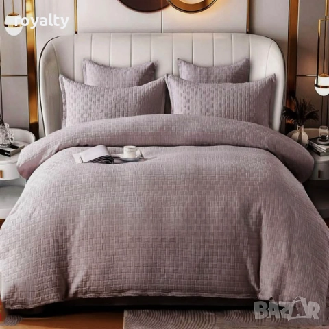 Луксозен комплект с драперия от 100% памук, снимка 4 - Спално бельо - 52471552