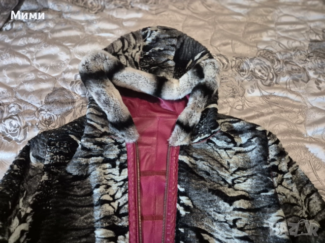 Двулицево яке естествена кожа, снимка 4 - Якета - 51871190