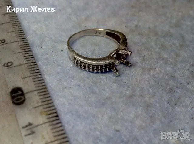 СРЕБЪРЕН ПРЪСТЕН Тип ГОДЕЖЕН СРЕБРО 925 с ЦИРКОНИ и ГНЕЗДО За ВГРАЖДАНЕ на СКЪПОЦЕНЕН КАМЪК 49719, снимка 8 - Пръстени - 49757633