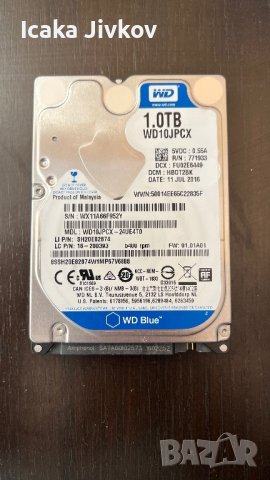 Хард диск за лаптоп  WD 1TB, снимка 1 - Твърди дискове - 43956030