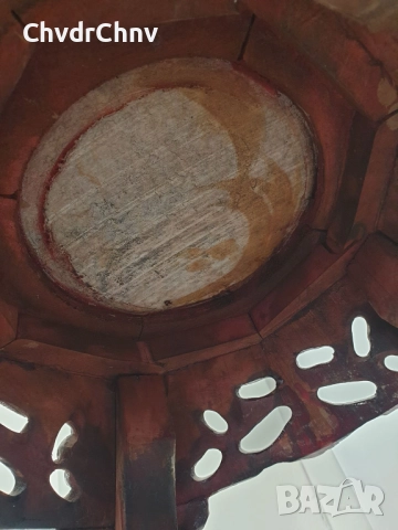 2бр/чифт/92-93см конзолна маса дърворезба-мрамор/дървена масичка-пиедестал-поставка за саксия, снимка 12 - Антикварни и старинни предмети - 52956454