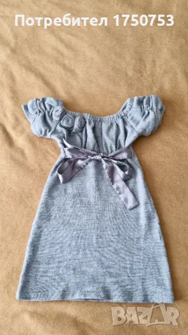 Сива плетена рокля Contrast