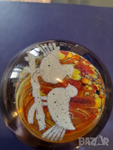 Стара стъклена топка-Преспаие, снимка 3 - Колекции - 34797789