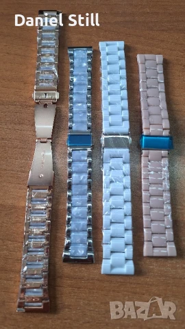 Елегантна каишка за смарт часовник от неръждаема стомана и смола, подходяща за смарт часовници