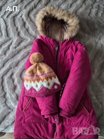 Зимно яке за момиче Okaidi, снимка 2 - Детски якета и елеци - 52475489