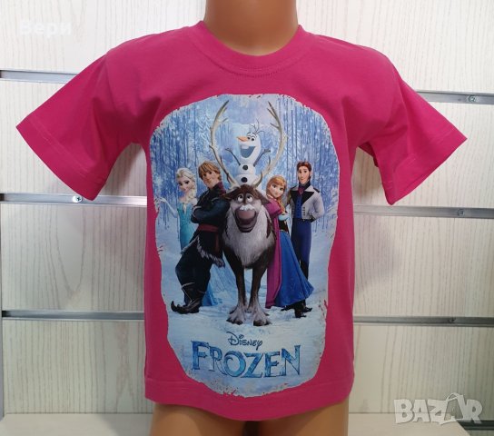 Нова детска тениска с трансферен печат Замръзналото кралство, FROZEN