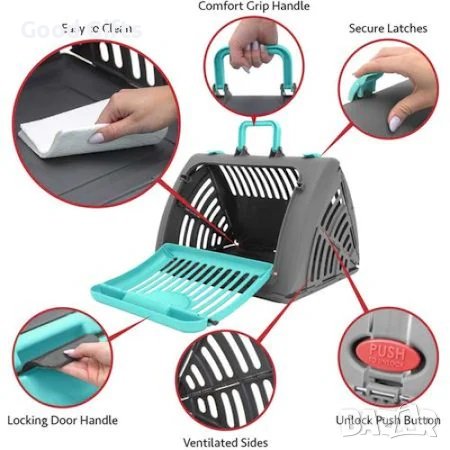 Сгъваема транспортна клетка Nunbell , 46/35/33