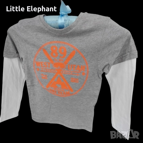 Блузка с дълъг ръкав за 4-5 годишно момченце,"West Utah ski team",Англия/нова, снимка 1