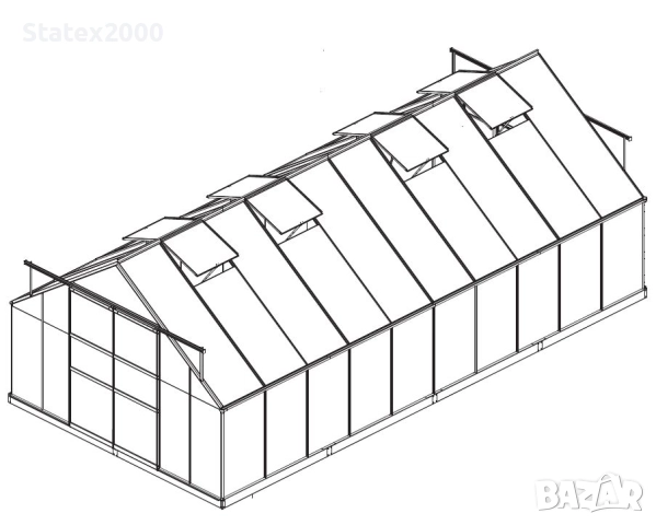 Поликарбонатна алуминиева оранжерия, снимка 2 - Оранжерии - 52129335