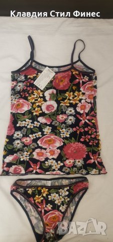 Комплект бельо с цветен десен, размер М, снимка 2 - Бельо - 43746559