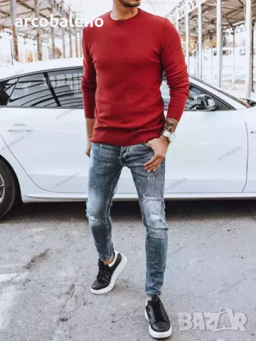 Класически мъжки пуловер, 4цвята , снимка 9 - Пуловери - 47370461