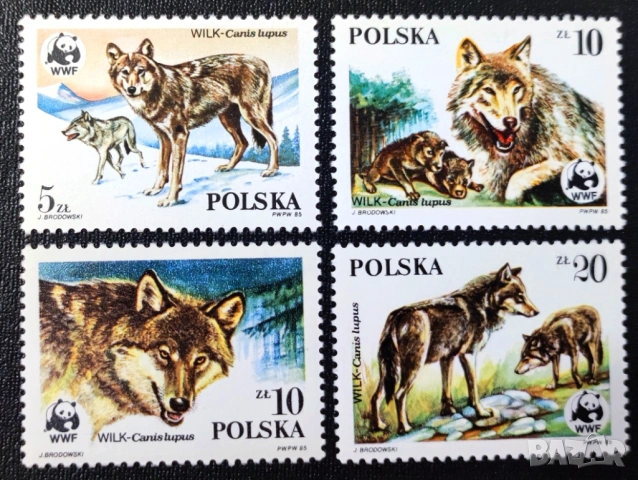 Полша, 1985 г. - лот марки на тема животни, кораб, изкуство, влакове, музика, личности и др., снимка 2 - Филателия - 53306548