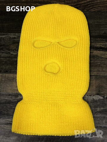  Зимна шапка маска - Yellow Balaclava , снимка 4 - Шапки - 36479147