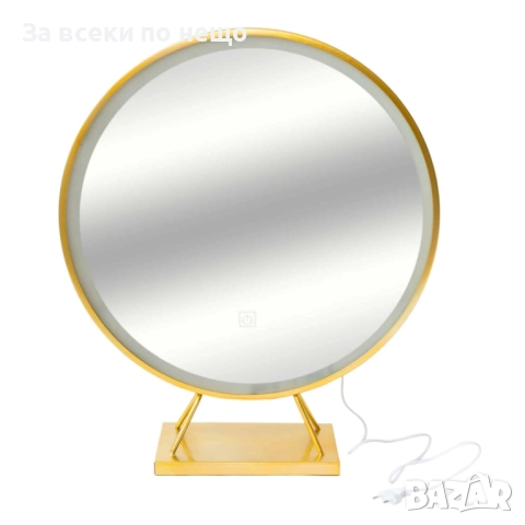 Огледало LED златно на стойка Код P1397, снимка 3 - Огледала - 52178309