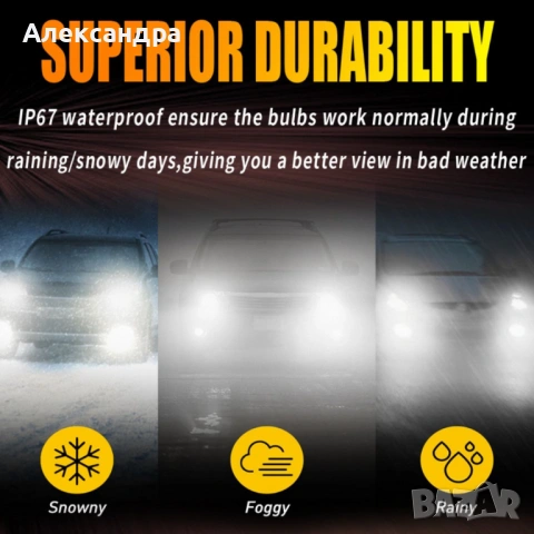 Универсални LED Крушки за Автомобил – E4X H4 / E4X H7 / E4S H7, снимка 9 - Аксесоари и консумативи - 53360384