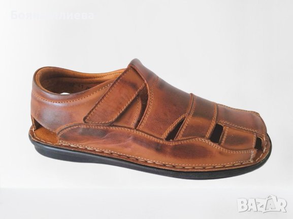 Габровски мъжки сандали от ЕСТЕСТВЕНА КОЖА модел 02 , снимка 3 - Мъжки сандали - 32958896