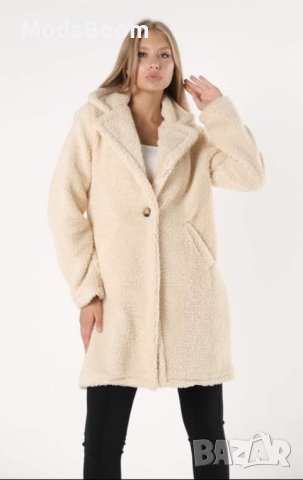 💋Стилно дамско бежово палто💋