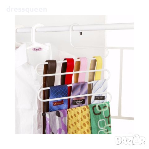 ( МЕТАЛНА-S ) Закачалка за панталони и поли, S образна, бяла или черна, снимка 13 - Други стоки за дома - 44011636