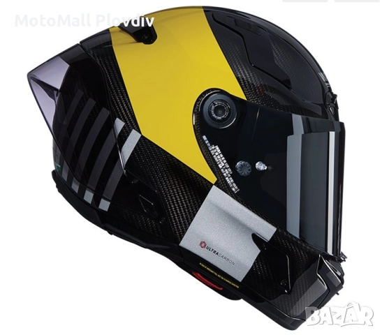 Каска Nolan X-804 RS Ultra Carbon Combo Gara 350 Black Gray Yellow - Гланц ECE 22.06, снимка 3 - Аксесоари и консумативи - 51889764