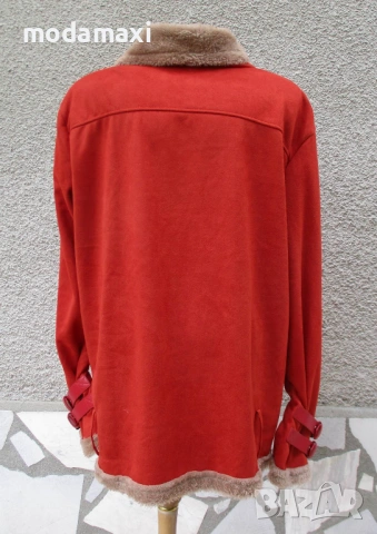3XL Ново кожухче от велур, снимка 8 - Палта, манта - 53180511