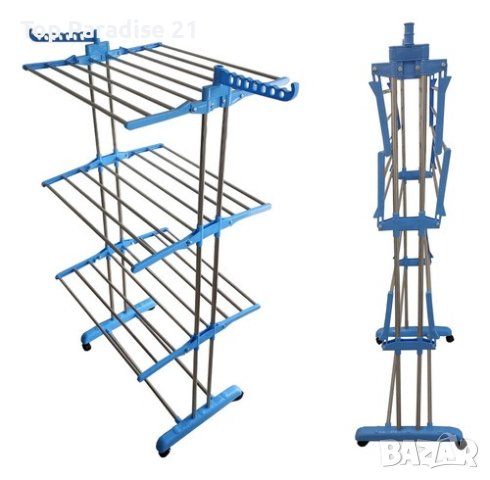 ✨Сгъваем сушилник за дрехи на колелца, снимка 6 - Други - 44047164