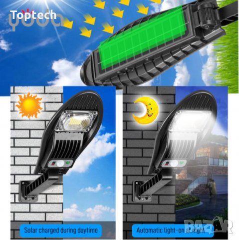 5 броя 115W LED Соларна улична лампа COBRA със стойка и дистанционно, снимка 2 - Соларни лампи - 33234749