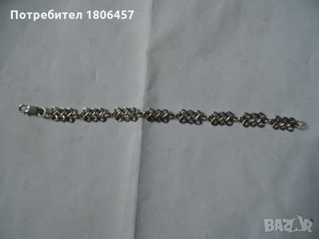 сребърна гривна - 1, снимка 5 - Гривни - 32981944