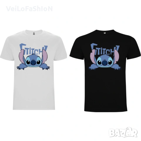 Нова детска тениска със Стич (Stitch) в бял или черен цвят