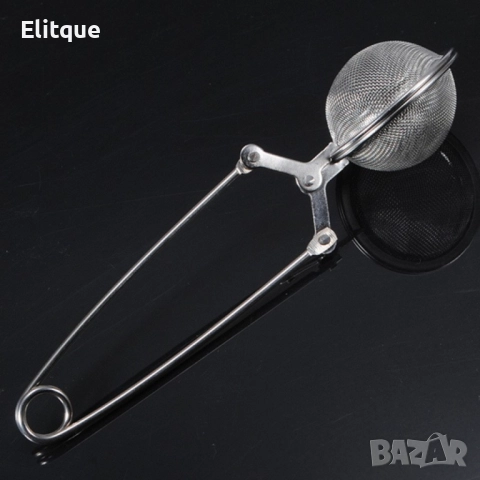 Филтър за чай от неръждаема стомана с дръжка, снимка 2 - Други стоки за дома - 52902896