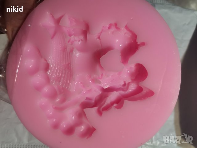 Момиче фея с еднорог силиконов молд форма фондан гипс декор, снимка 2 - Форми - 38117160