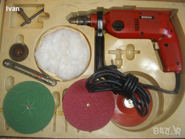 Ударна Оригинална-Bosch -Switzerland-380 Вата-Бош-Бормашина-Дрелка-Комплект-Отличен, снимка 4 - Бормашини - 33247394
