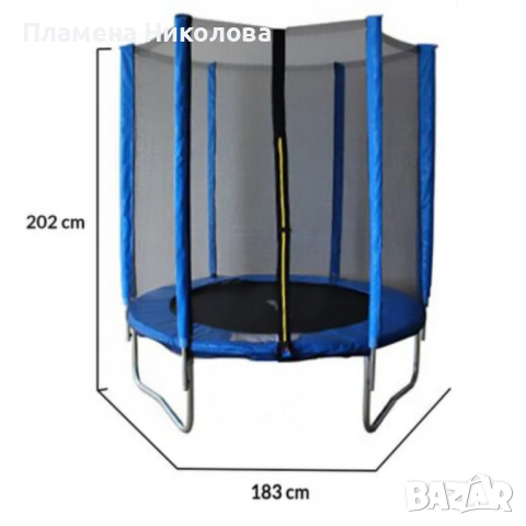 Батут с външна мрежа Jump 6ft - безопасно забавление и тренировка, снимка 3 - Други спортове - 53601617