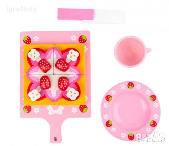 Намалена цена ! Ягодов пай - дървен детски комплект за симулации и игра, снимка 5 - Образователни игри - 36633518